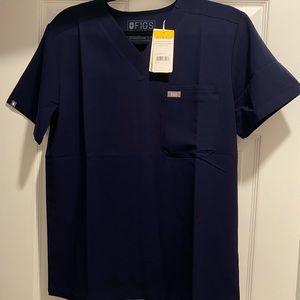 Womens Figs navy scrub top size small new with tags
